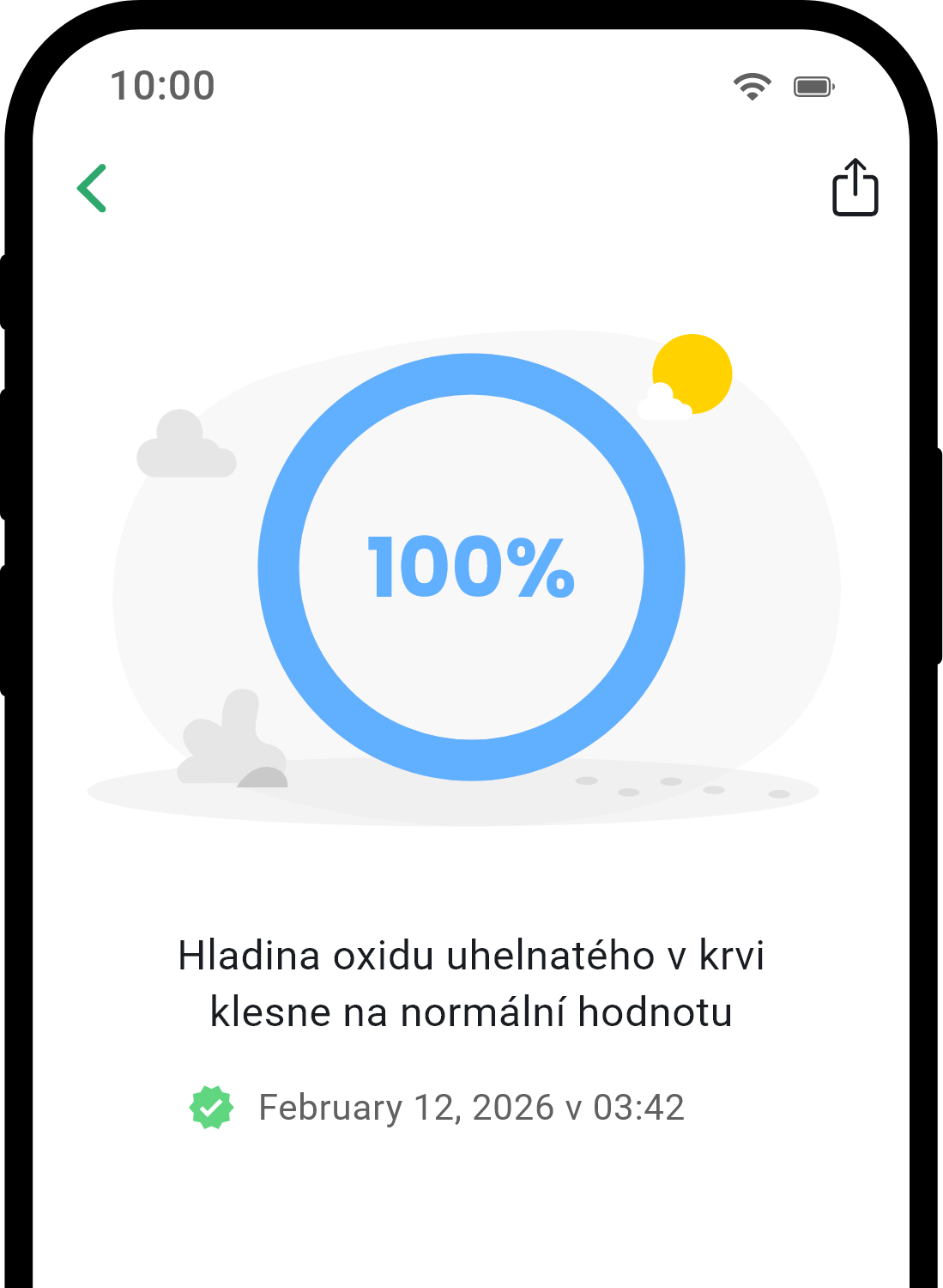 QuitNow app health detail screen