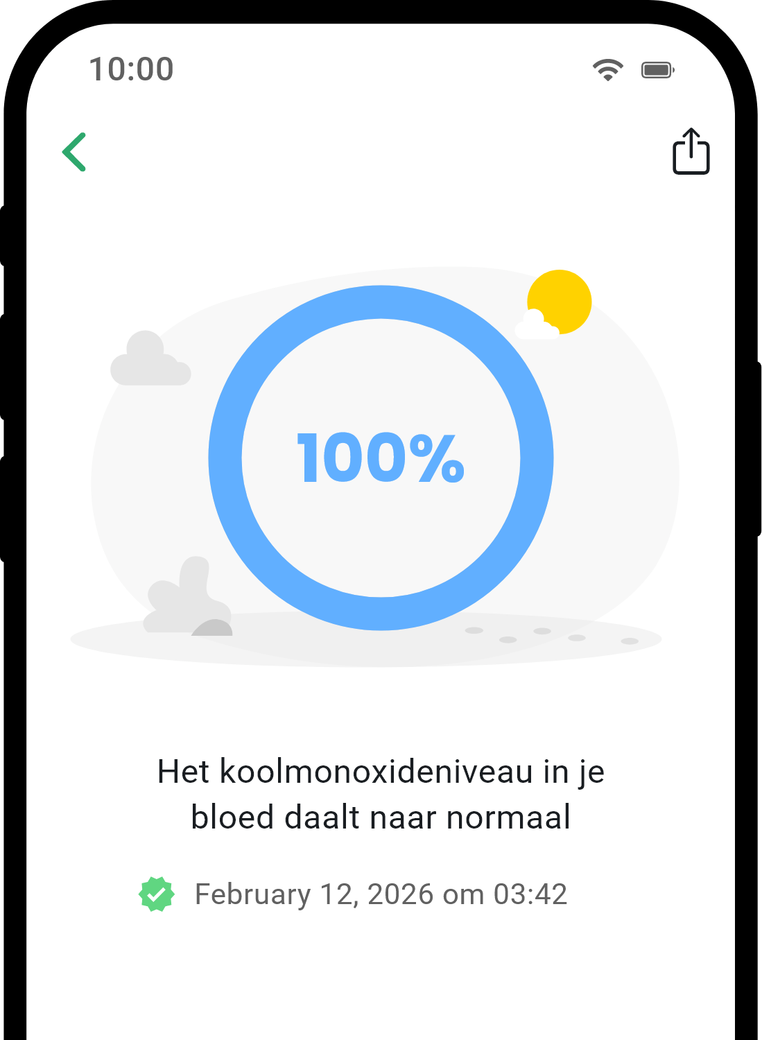 QuitNow app health detail screen