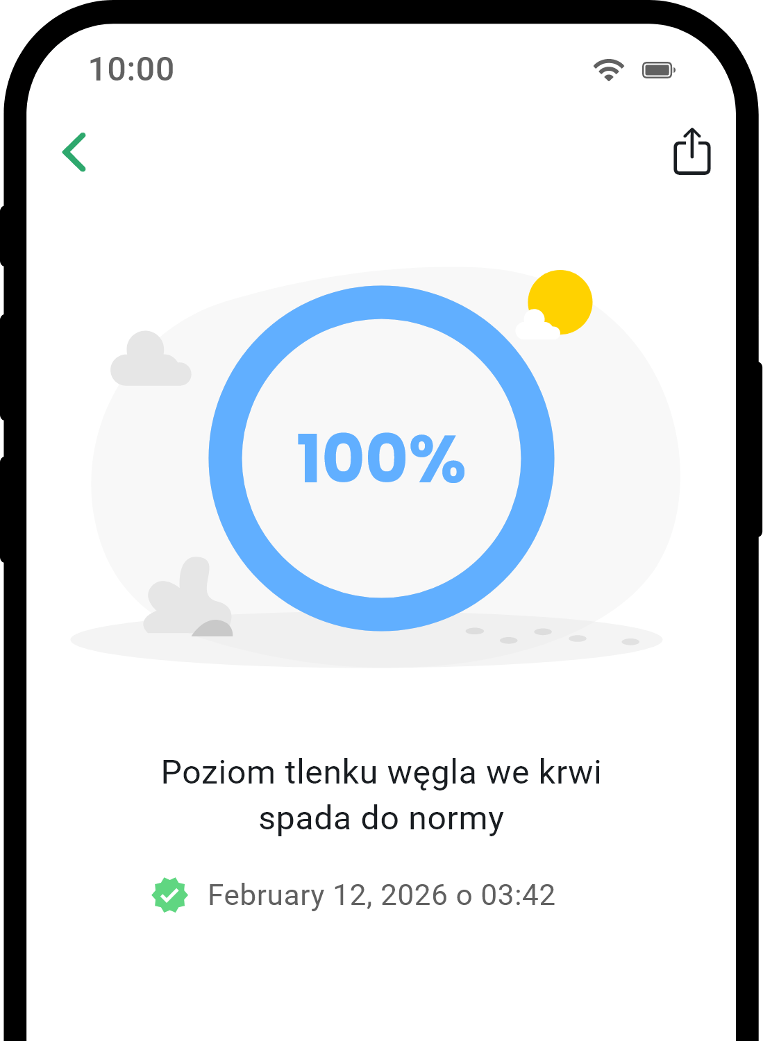 QuitNow app health detail screen