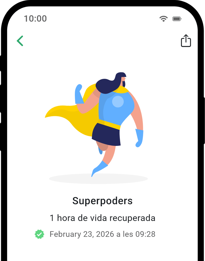 QuitNow app achievement detail screen