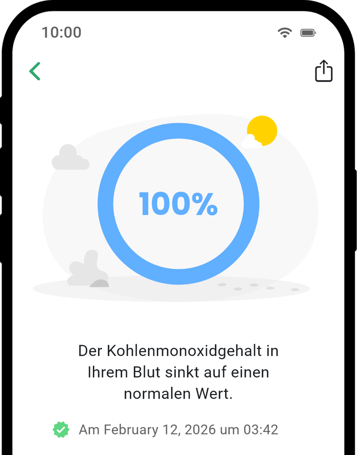 QuitNow App Gesundheitsdetail-Bildschirm