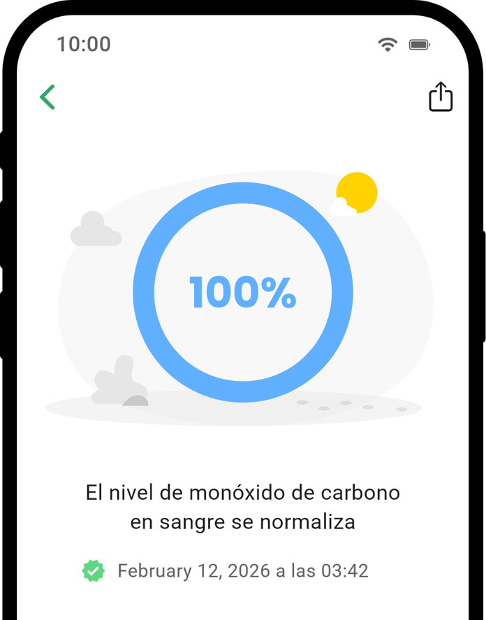 Pantalla de detalle de salud de la aplicación QuitNow